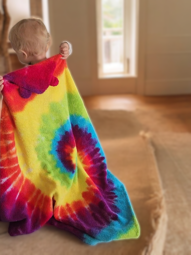 Beary Cute [RAINBOW SWIRL] | BABY HOODED TOWEL