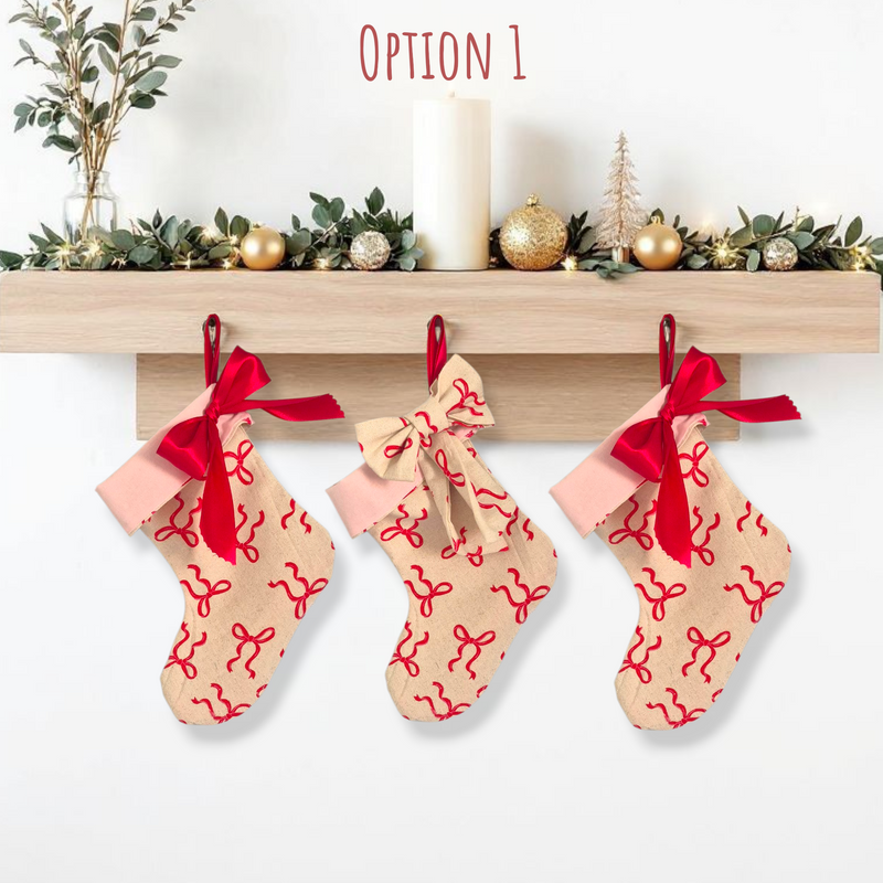 Mini Pink/ Bows | CHRISTMAS STOCKING