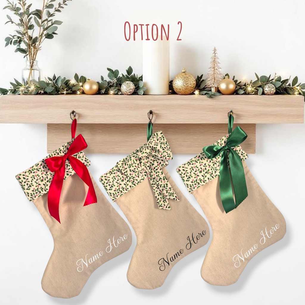 Personalised | CHRISTMAS STOCKING [MISTLETOE]