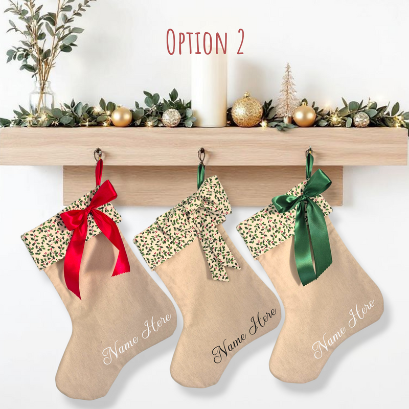 Personalised | CHRISTMAS STOCKING [MISTLETOE]