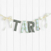 Personalised | HANDMADE BUNTING [GREEN GINGHAM/STRIPE]