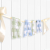 Personalised | HANDMADE BUNTING [BLUE/GREEN GINGHAM]