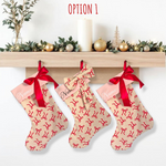 Personalised | CHRISTMAS STOCKING [BOWS/PINK]
