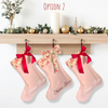 Personalised | CHRISTMAS STOCKING [BOWS/PINK]