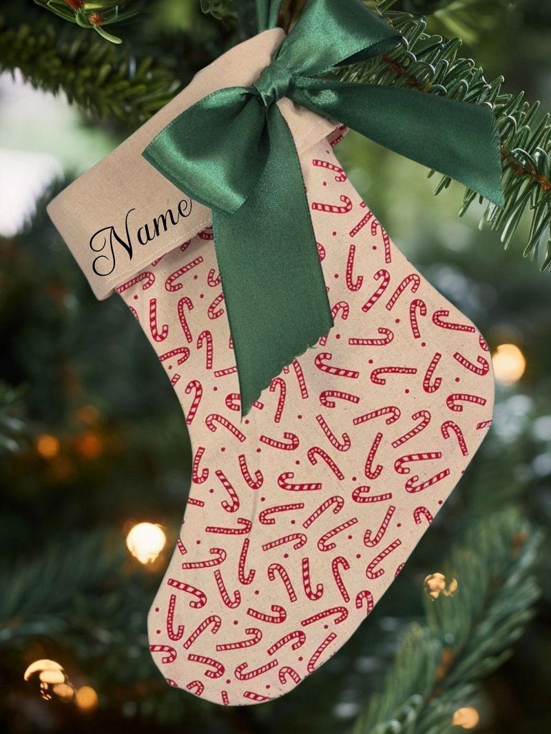 Mini Personalised | CHRISTMAS STOCKING [CANDY CANE]