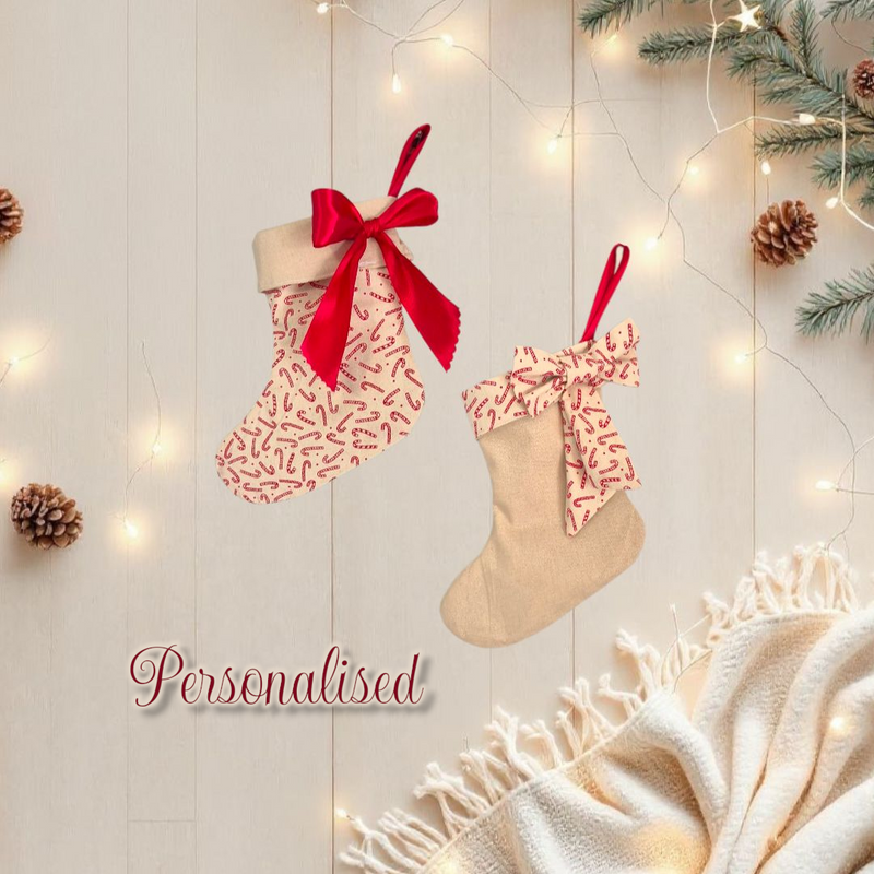 Mini Personalised | CHRISTMAS STOCKING [CANDY CANE]