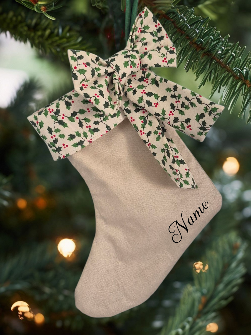 Mini Personalised | CHRISTMAS STOCKING [MISTLETOE]