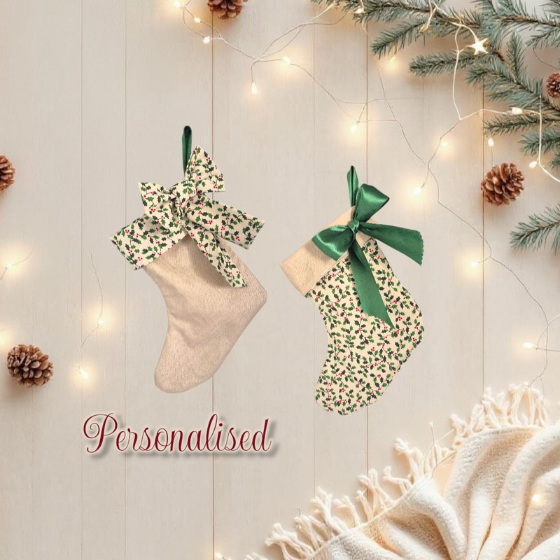 Mini Personalised | CHRISTMAS STOCKING [MISTLETOE]