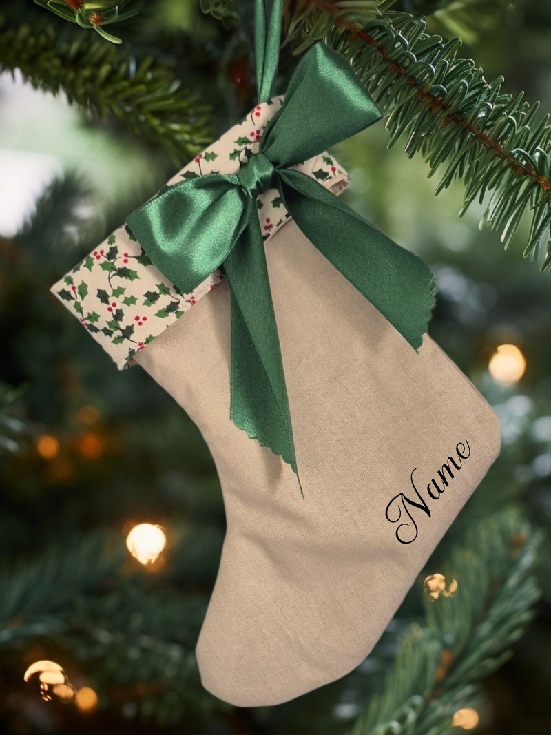 Mini Personalised | CHRISTMAS STOCKING [MISTLETOE]