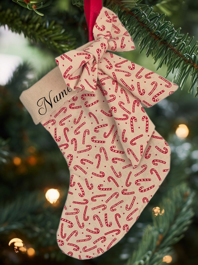 Mini Personalised | CHRISTMAS STOCKING [CANDY CANE]