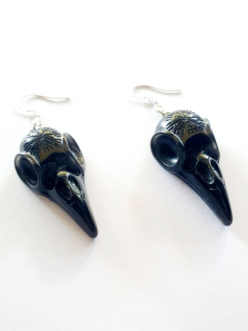 Black Raven Skull | EARRINGS