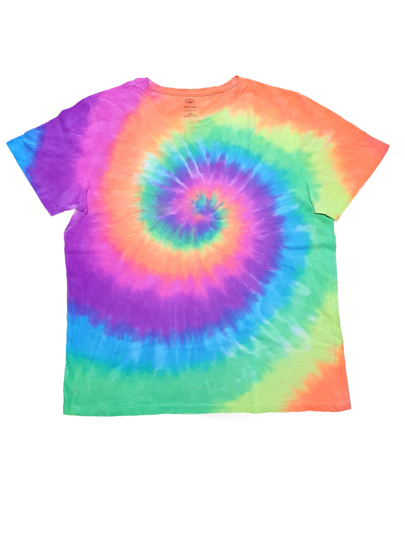 Fluro Rainbow Swirl | TIE DYE T-SHIRT