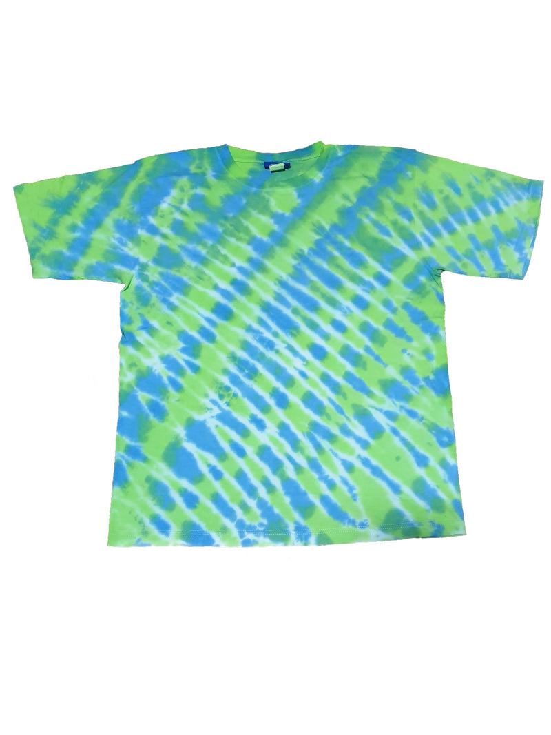 Green & Blue Stripe | TIE DYE T-SHIRT