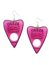 Hot Pink Glitter Ouija | EARRINGS