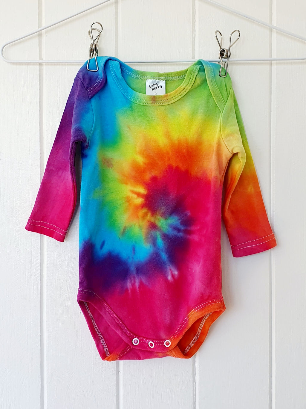 Rainbow Tie Dye Baby Bodysuit [LONG SLEEVE]