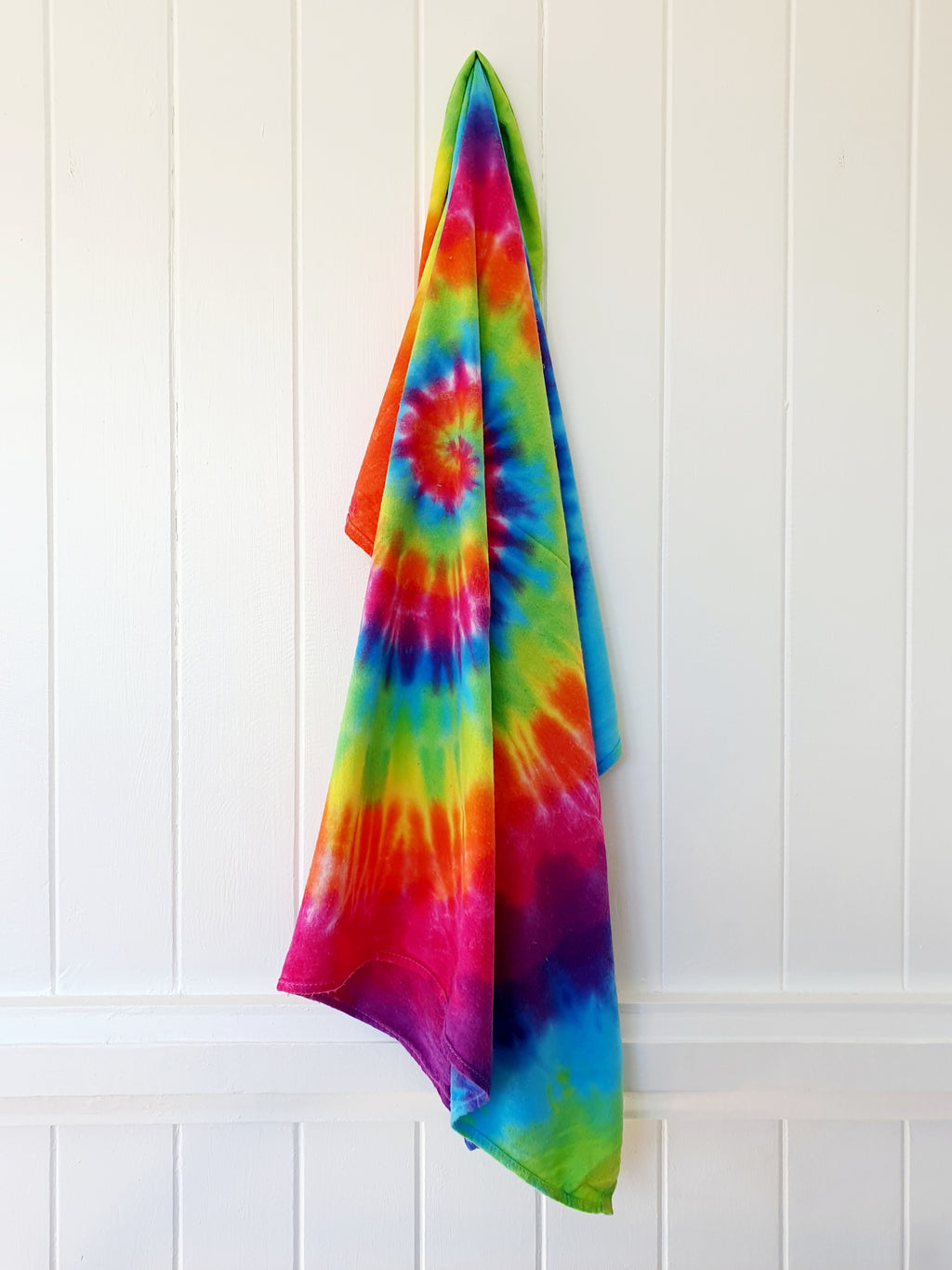 Rainbow Tie Dye Bamboo Flannel Swaddle