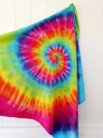 Rainbow Tie Dye Bamboo Flannel Swaddle