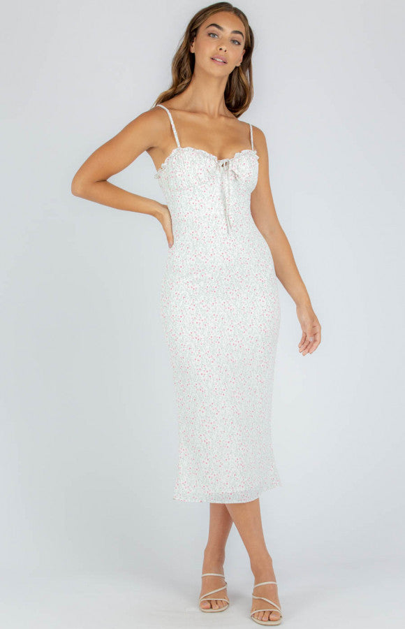 ellie floral midi dress Ellie Floral Midi Dress VICI